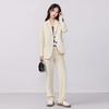 Women's Double-Breasted Loose Fit Professional Suit Set