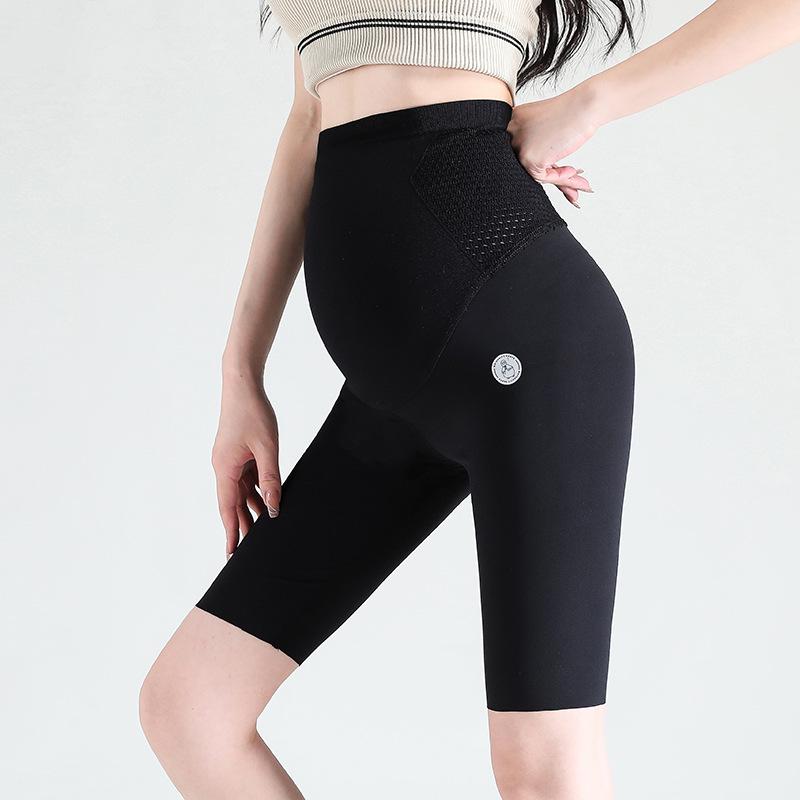 

Summer Maternity Yoga Shorts - 2026 New Style, Lightweight 5-Point Base Layer Shark Pants Extra Large чёрный
