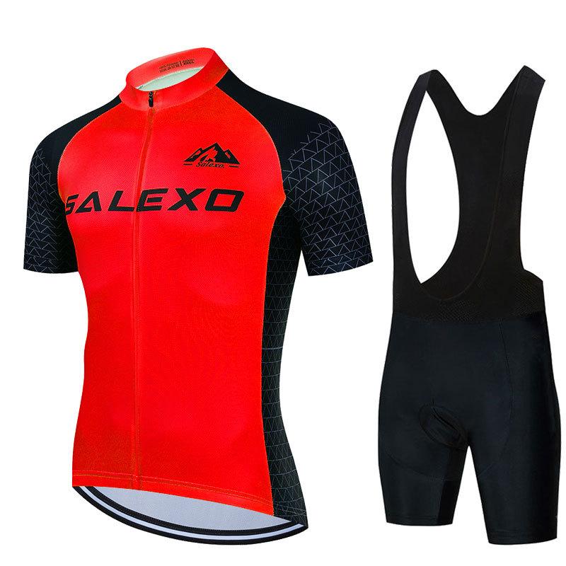 2026 Summer Sweat-absorbing Cycling Suit Men's Suit Bicycle Short-sleeved Breathable Quick-drying Mountain Bike Equipment