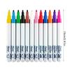 Set of 12 Color Water Based Ceramic Paint Markers For Artistic Creative Art Projects On Pottery And Glass Surfaces