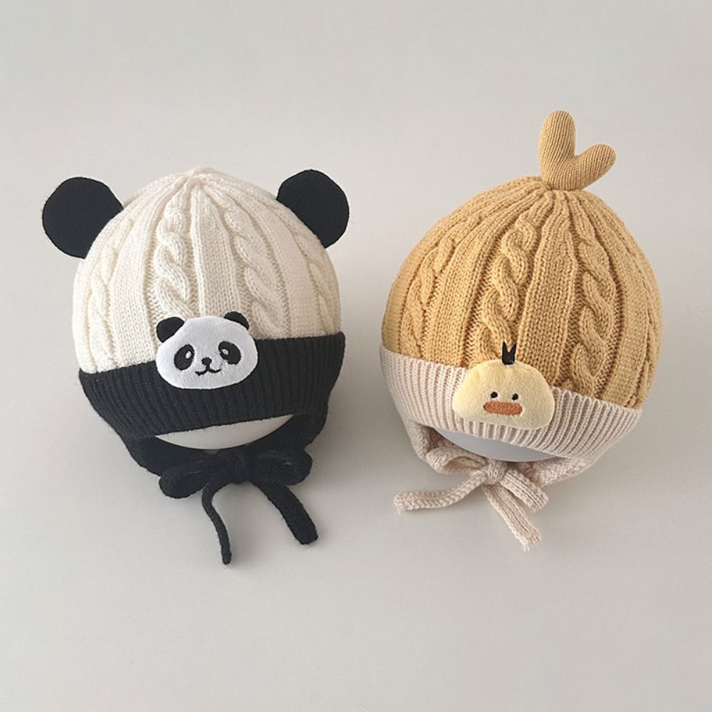Breathable Toddler's Plush Knitted Hat 6-36 Months Kids Ear Protection Hat  Winter Season