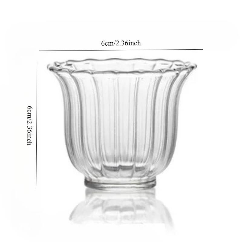 1 StückHitzebeständige Nordische Klare Wellenmuster Teetassen Schwarze Teetasse Kleine Kapazität Meistertasse Soju Sake Schnapsglas Becherbecher