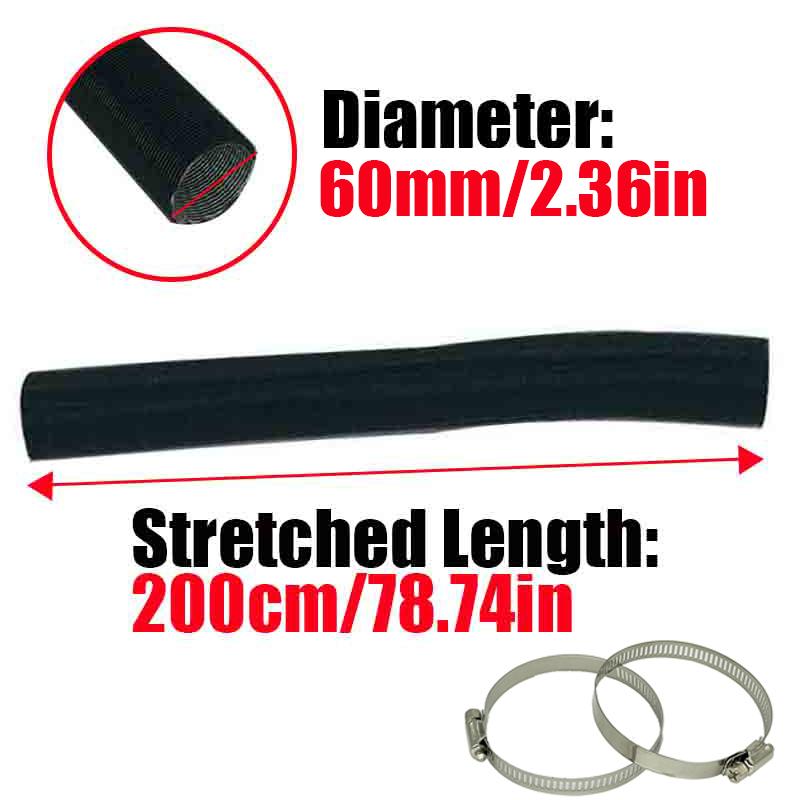 25mm 42mm 60mm 50mm 75mm 80mm 90mm Air Diesel Parking Heater Duct Pipe Tube Hose 2M 3M Length + 2 Clamps For Webasto Eberspacher