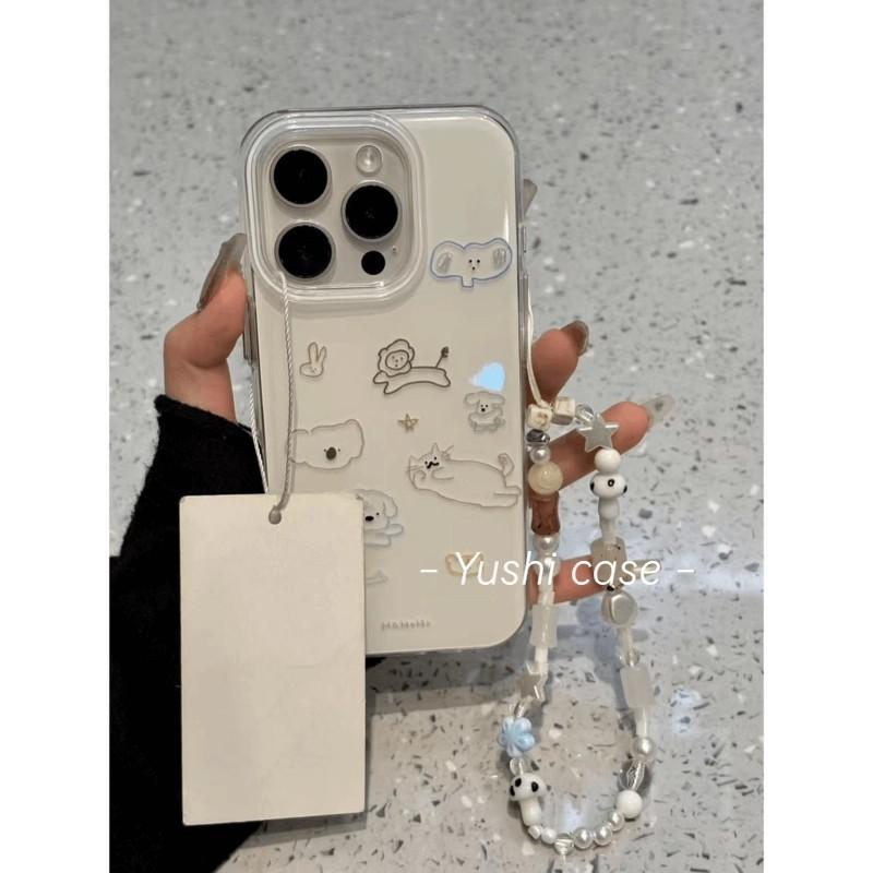 Slim Cartoon Animal Line Design Phone Case IPhone 16 Pro 15 14 Ultra Drop Protection Soft Silicone Cover