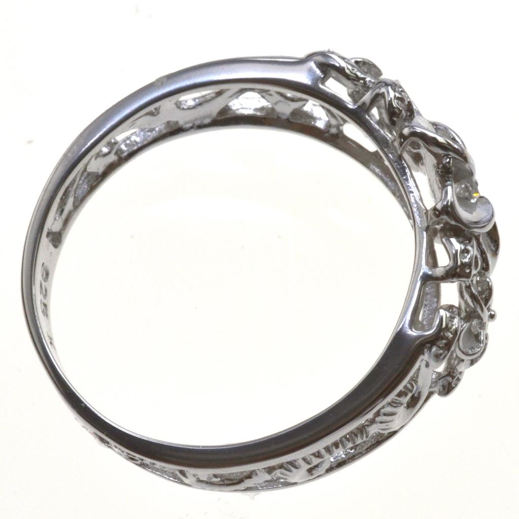 Hawaiianischer Schmuckring 3 Plumeria Silber 925 [BreezyIsland] (US4-JP6.5)