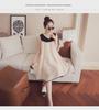 New Arrival: Large Size Off-Shoulder Chiffon Dress for Pregnant Women - Korean Style, Mid-Length, Short-Sleeved, Perfect for Spring & Summer