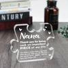 Heartfelt Nana Plaque - Cherished Birthday & Christmas Gift from Grandchildren