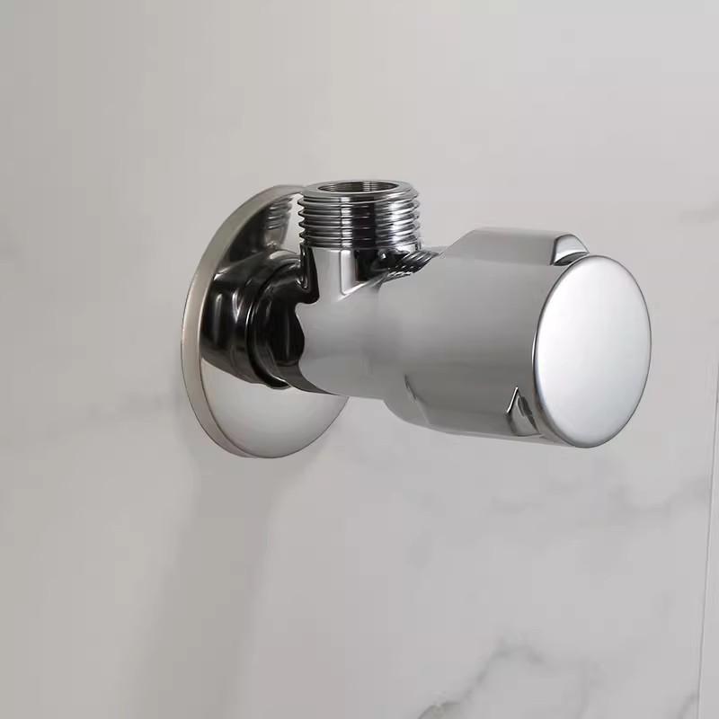 

Gold Angle Valve Brass Wall Mount Angle Valve for Toilet Universal Stop Chrome Water Triangle Valve for Faucet and Toilet