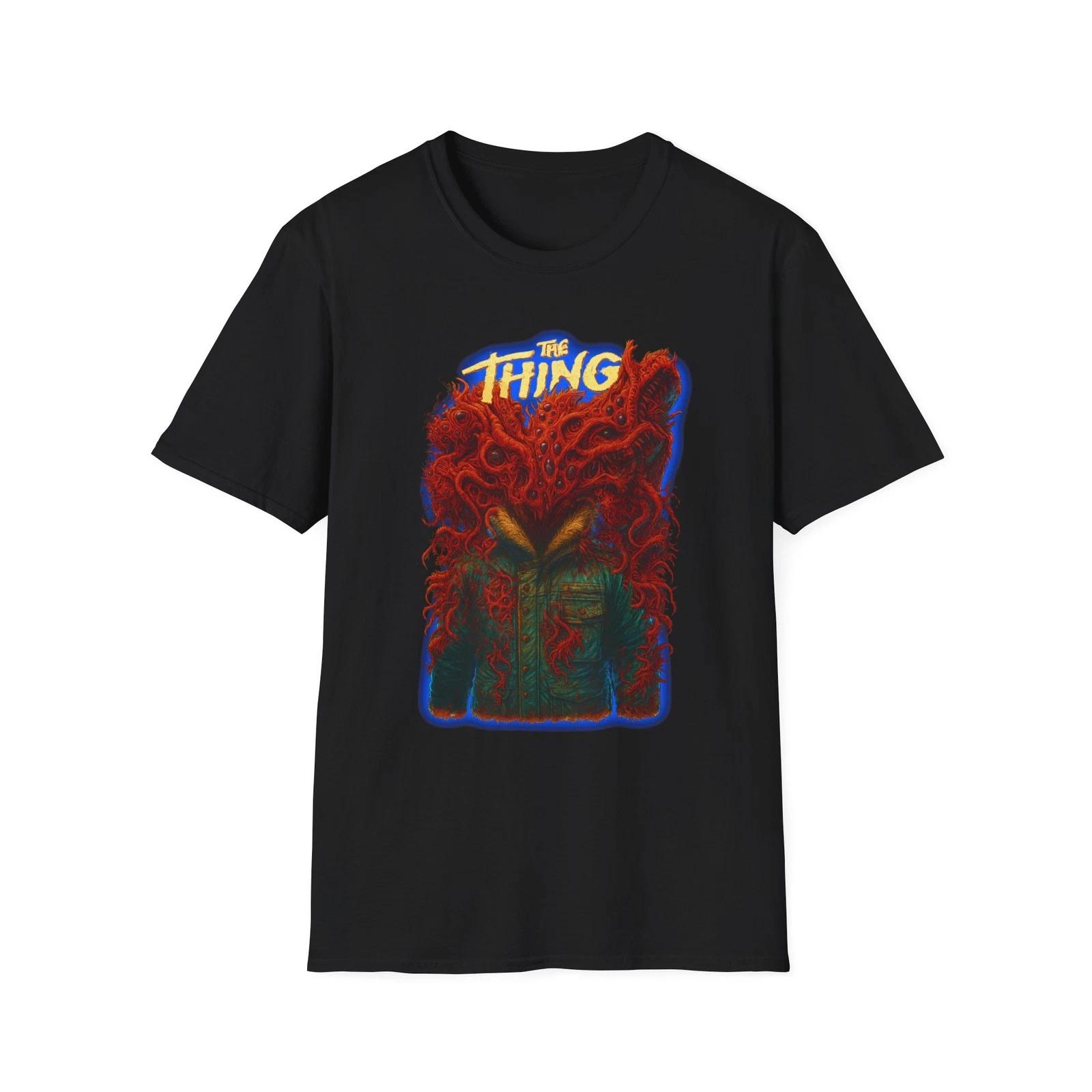 The Thing Horror Unisex T-Shirt - Halloween Scary Movie Tee, Alien Creature Film S