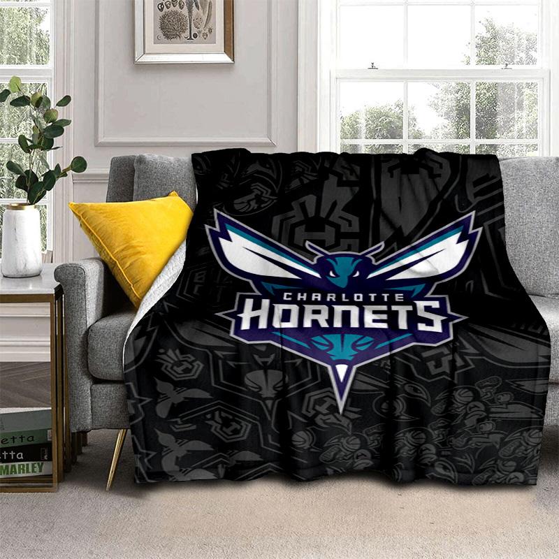Charlotte Hornets Team Logo Blanket Soft And Comfortable Sofa Blanket Office Rest Blanket Nap Blanket Bedroom