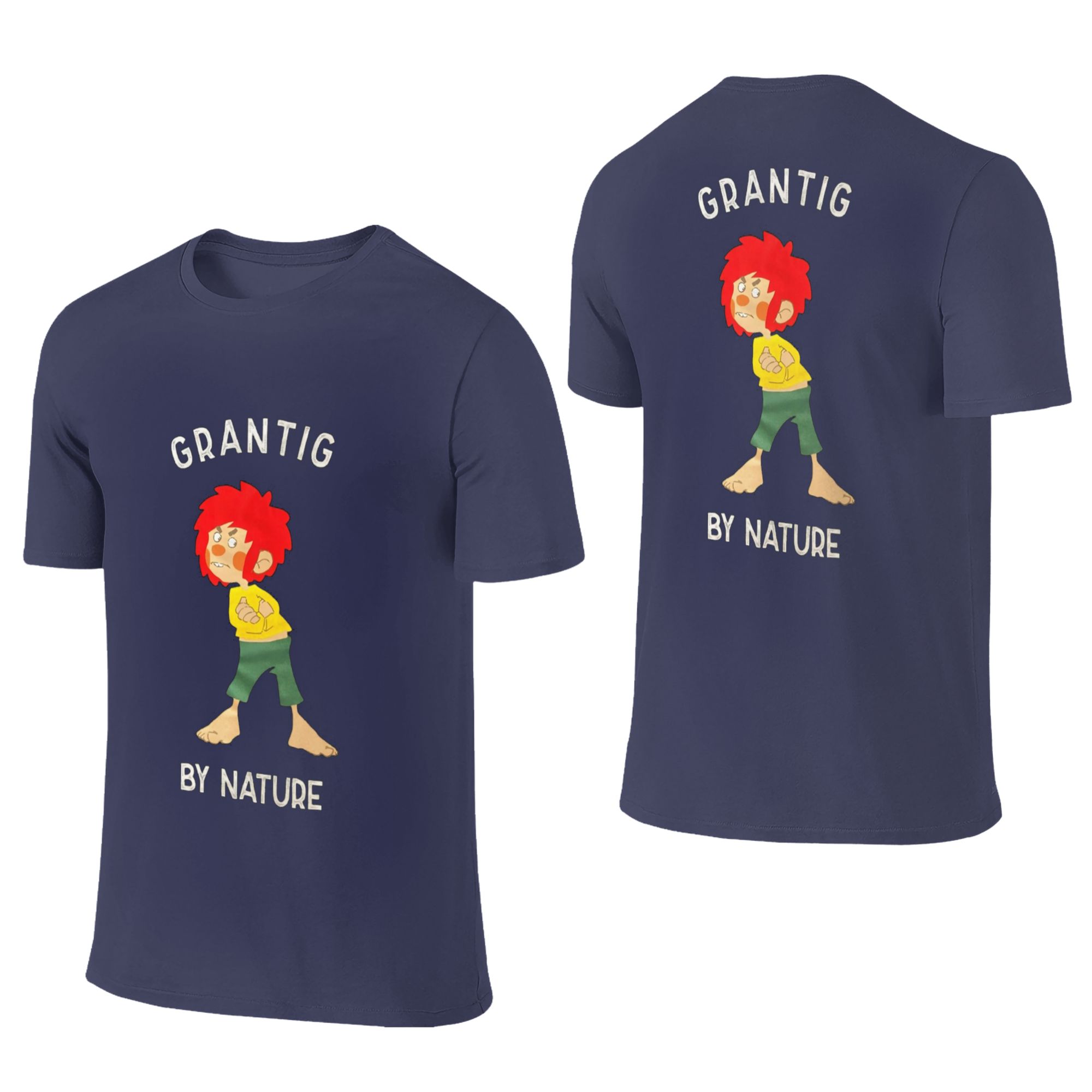 

100 Cotton Pumuckl Grantig by nature TShirt Unisexs Double Sided T Shirt Unisex ONeck Summer Shirts Tops S6XL S
