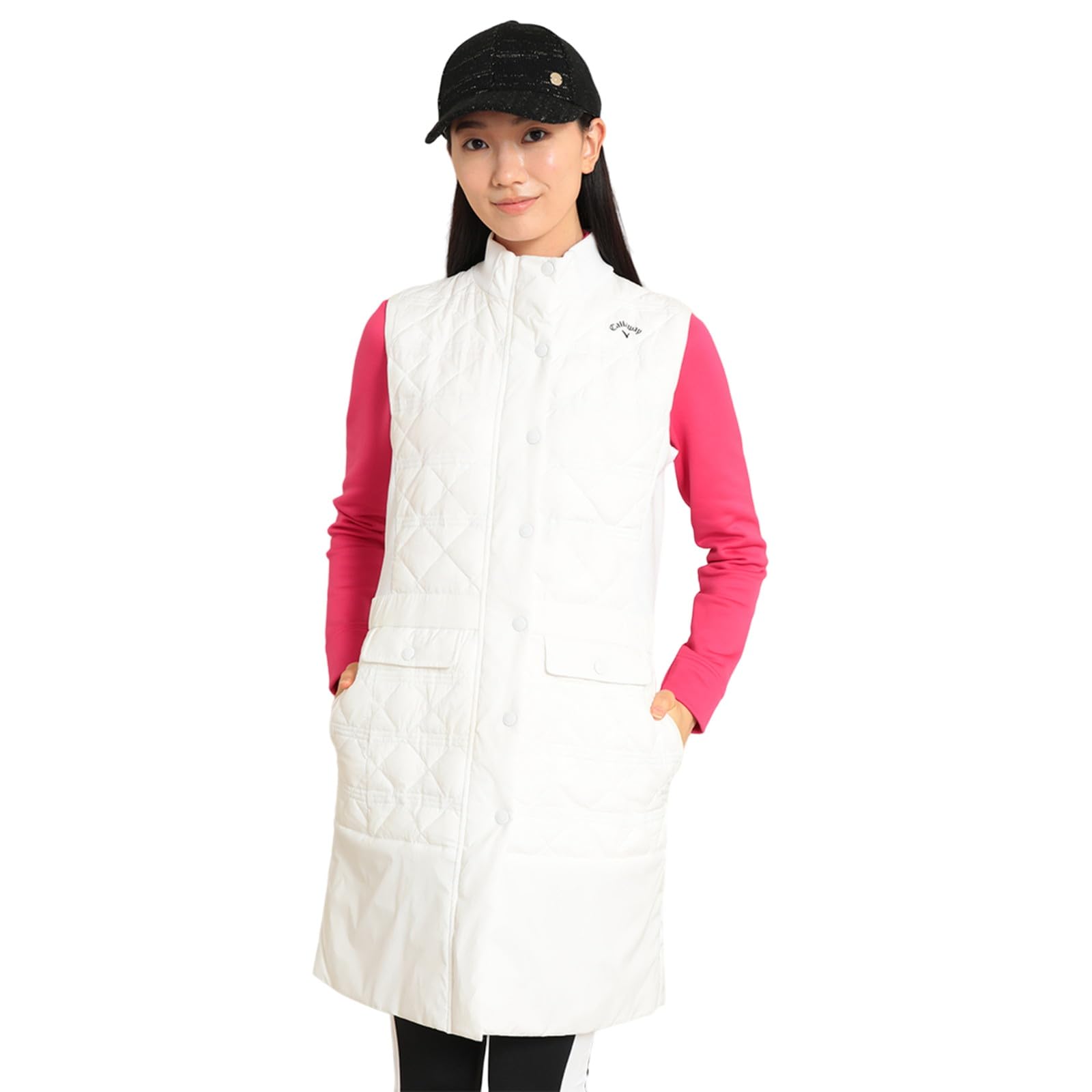 

Callaway Padded Long Vest Golf C23216202 LL Women s (Water-Repellent, Stretch) / / 1030_White