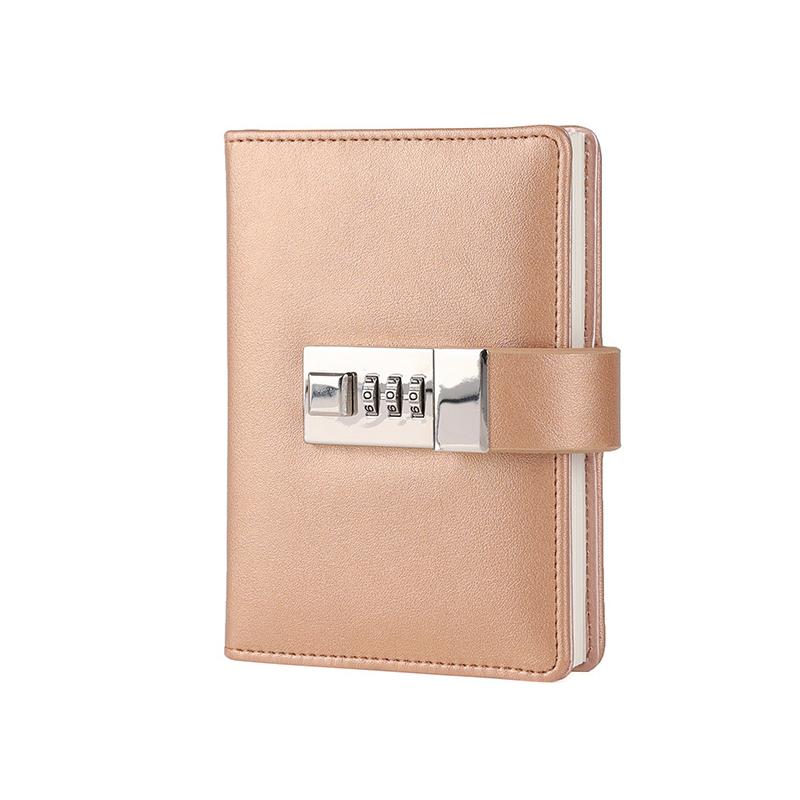 Code Diary Book With Lock PU Notepad Agenda Planner Handmade Handaccount Book Journal Travel Notebook