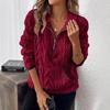 2025 Autumn and Winter New Fashionable Lapel Simple Solid Color Pocket Short Sweatshirt