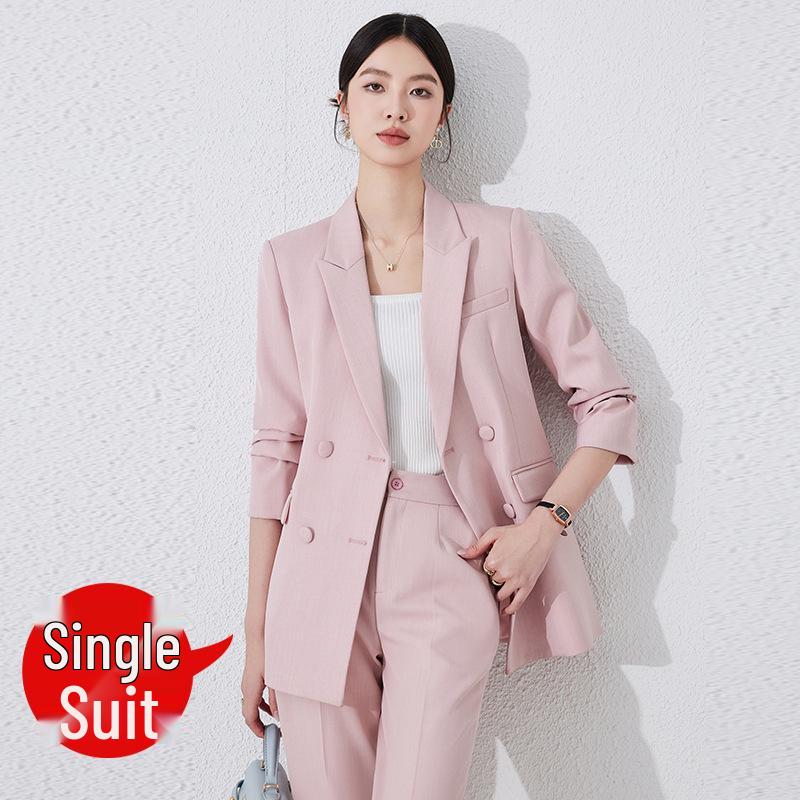 Women's High-End Loose Suit Jacket | New 2025 Spring/Autumn Professional Workwear Set for Interviews & Formal Occasions