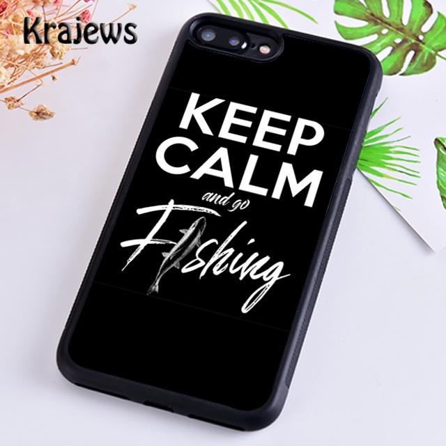 

Krajews Keep Calm And Go Fishing Soft Phone Case Cover For iPhone 17 Air 16 15 14 plus 11 12 13 pro max coque Fundas iPhone 13
