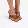 New Large-sized Open-toe Fish-mouth High Heels Thin-heeled Flip-flops and Women's Shoes