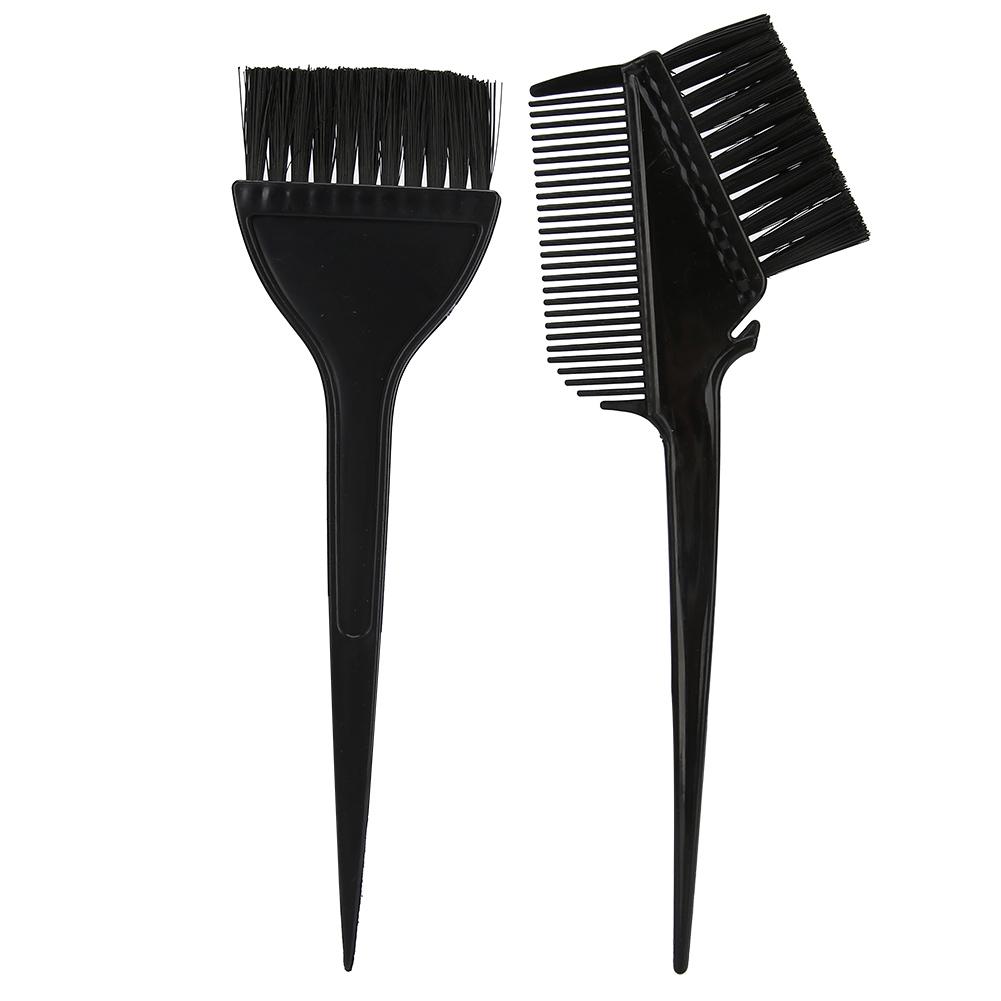 Hair Colo Brush Hair Tint Salon Mixing Bowl Anti‑Slip Hair Dyeing Styling Tool(Black )