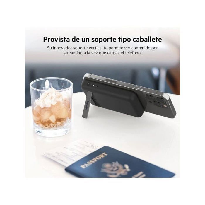 Batterie externe - belkin - magnetic wir pb 5k - 5000 mah - recharge sans fil - magsafe