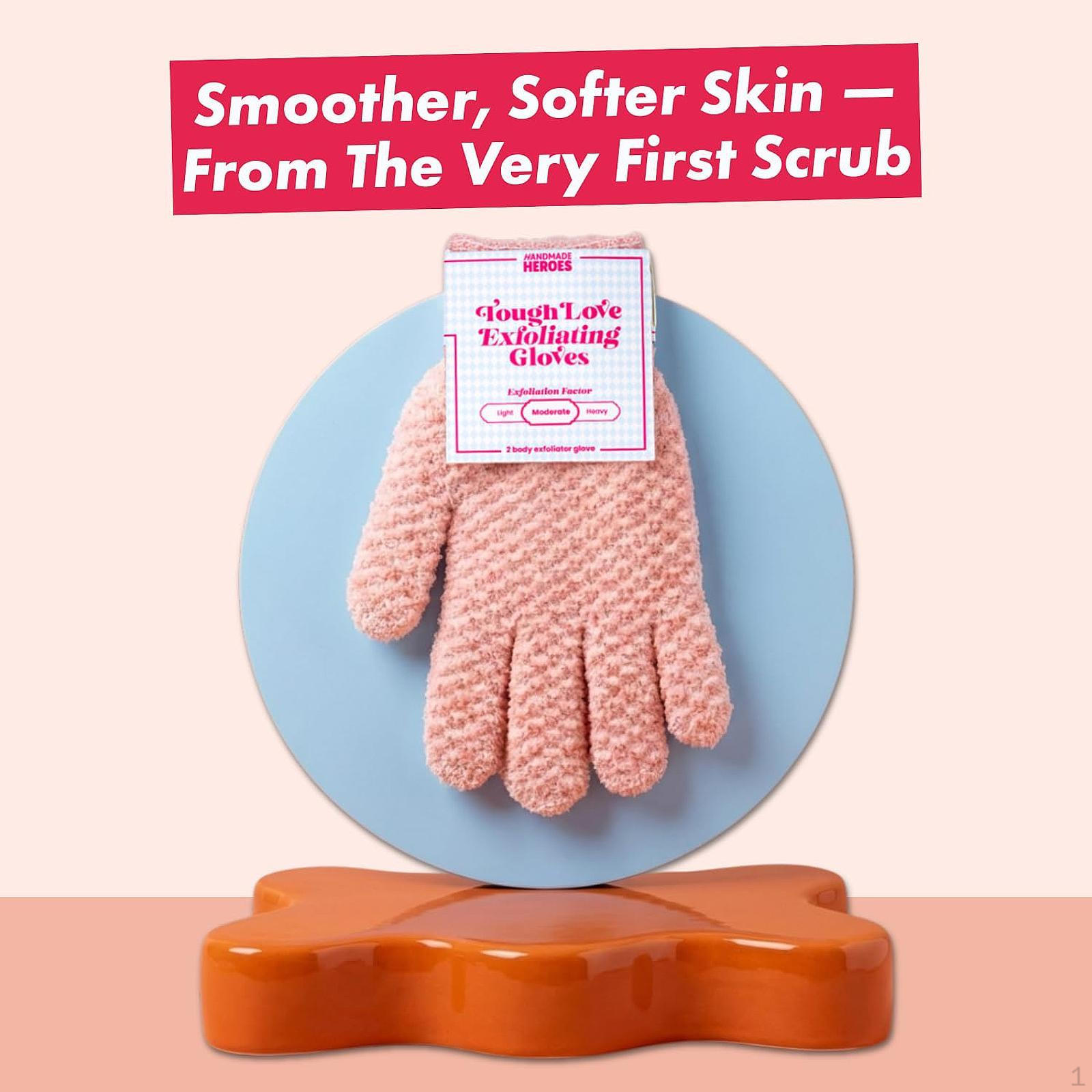 2Pcs Exfoliating Bath Gloves Body Scrubbers Reusable Portable Shower Dead Skin Removal for