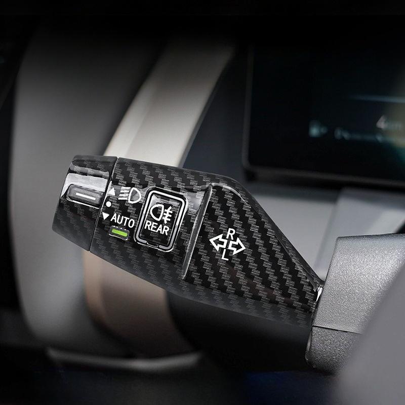 Car Turn Signal Wiper Lever Switch Cover Carbon Turn Signal Wiper Switch Lever Trim Cover For BMW X3 G45 2025
