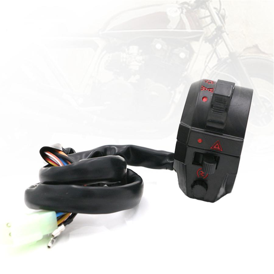 2X 7/8" Motorcycle Handlebar Control Switch High/Low Beam Light Horn Switch Part