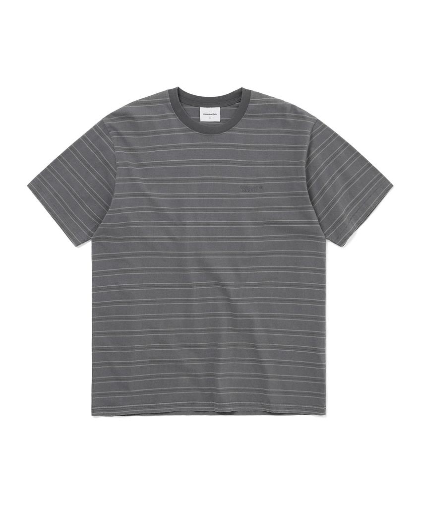 THISISNEVERTHAT Washed Striped Tee Gray