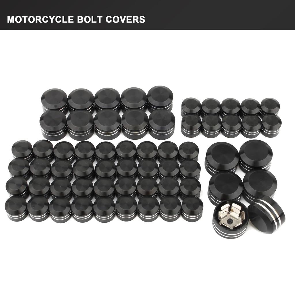 Motorcycle Bolt Covers Head Bolts Engine Toppers Caps Kit for Harley 2017-2025 Touring Road King Street Glide Electra Road Glides 2018-2025 Softail
