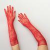 Elegant Breathable Lace Gloves For Women Soft Stretchable Nylon Arm Sleeves for Formal Event Evening Party Dresses