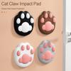 2Pcs Cat Paw Door Handle Stopper Self-Adhesive Silicone Door Knob Stop Wall Protector Quiet Shock Absorbent Wall Bumper Anti-collision Pad