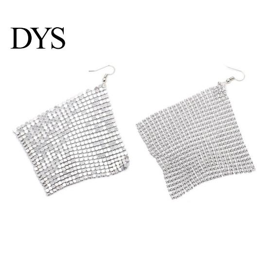 Jewelry Accessories 1 Pair Sequin Hook Earrings Geometric Design Long Women Night Club Party Gown Drop Detail-oriented