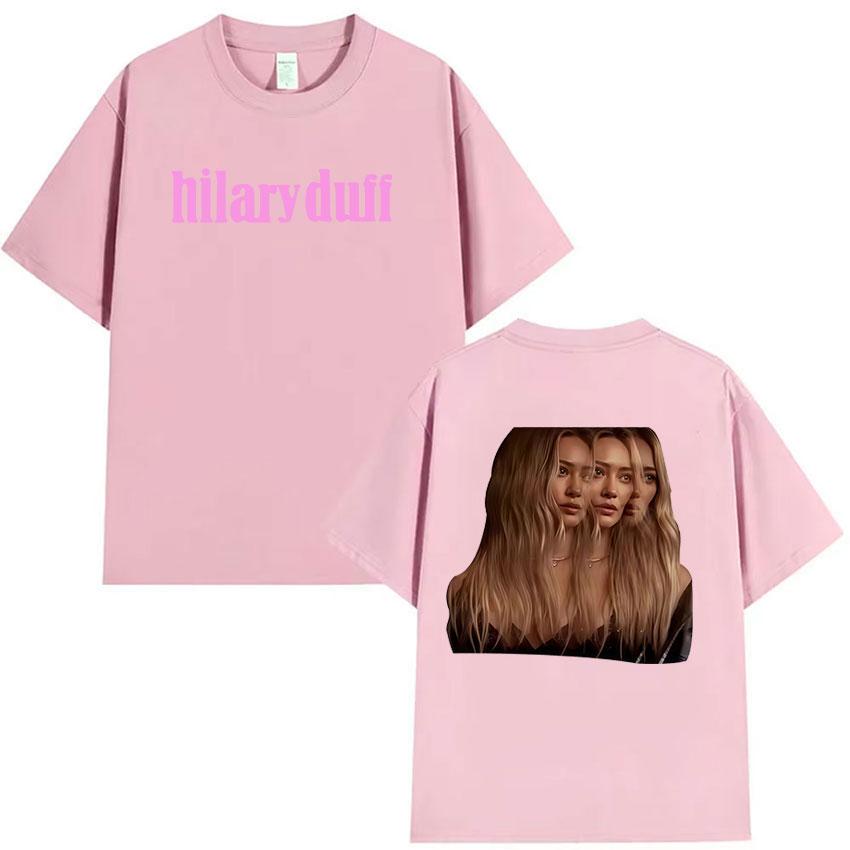 Hilary Duff Tour 2026 Grafik T-Shirt Herren Damen Vintage Hohe Qualität Mode T-Shirts Lässig Übergroßes Baumwoll-T-Shirt Streetwear