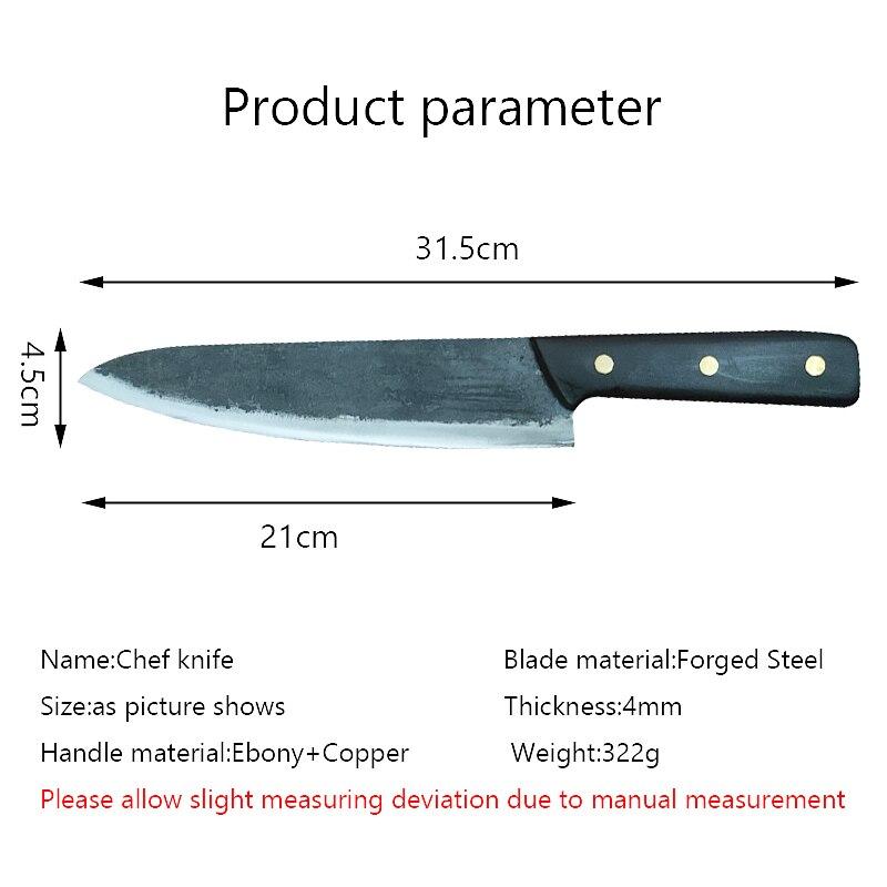 Handgefertigtes geschmiedetes Kochmesser, Fleischerbeil, chinesische Messer, Schlachtmesser