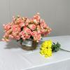 Simulate Camellia Rose Wedding Party Dining Table Home Furnishings Hotel Window Decoration Photography Props Multi Head Rose