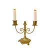 Vintage Antique Candle Holder Iron Candlestick with 2 Arm European Metal Candle Stand Candelabra for Table Centerpieces