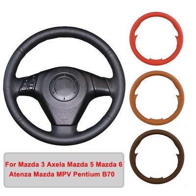Umělý kožený potah na volant pro auta Mazda 3 Axela Mazda 5 Mazda 6 Atenza Mazda MPV Pentium B70 volant