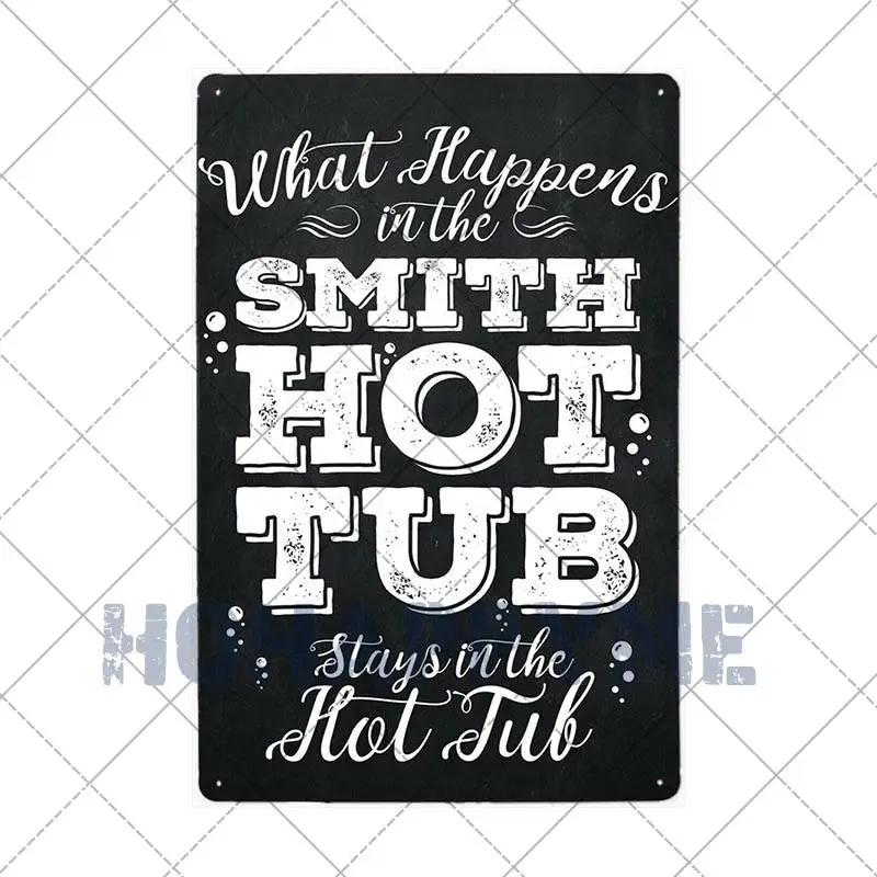 Funny Outdoor Hot Tub Metal Tin Sign Plates Vintage Poster Bathroom Plaques Wall Decorative Retro Home Decor 20*30cm