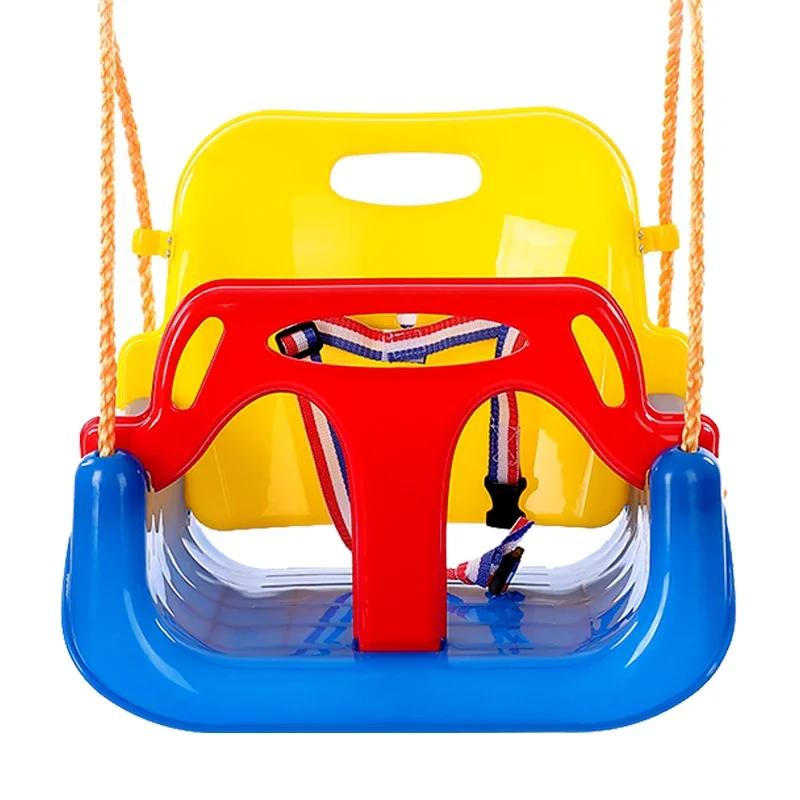 Детское подвесное кресло-качели 3в1 с регулируемой веревкой, высококачественное, безопасное, для дома, улицы, семейного двора, оборудование для развлечений, детские качели