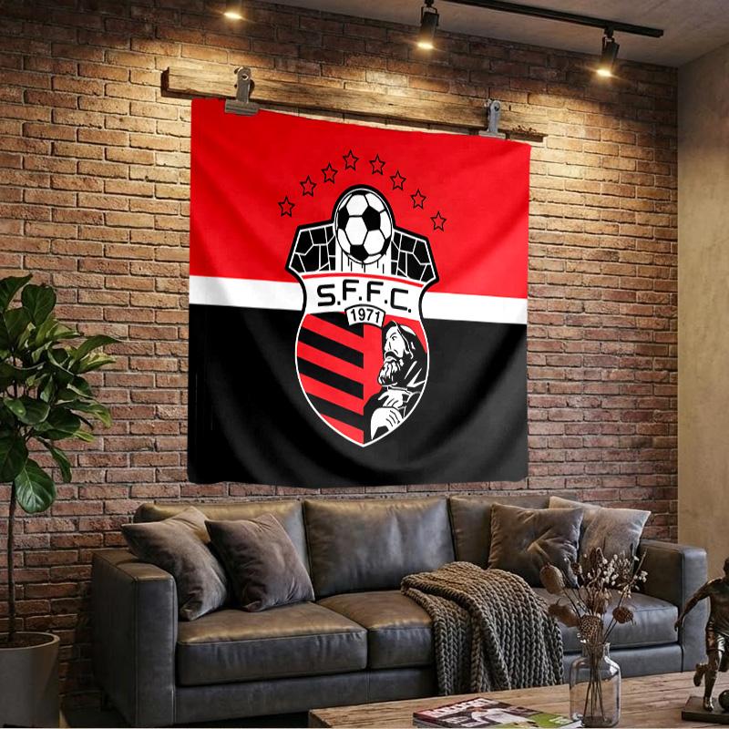 1PC Santos Futebol Emblem Tapestry, Unique Design Tapestry, Wall Decor for Bedroom,Livingroom, Playroom,Heartwarming Fan Holiday Gifts
