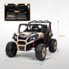 24V 2 Seater Kids Electric Car with Remote Control, Suspension System, Slow Start, 3 Speeds, for 3-8 Years, Khaki