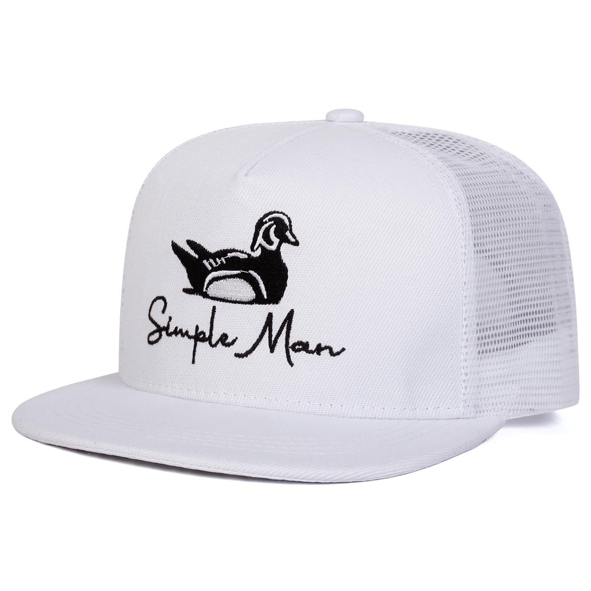 

Unisex Simple Man Duck Embroidery Hip-hop Net Hats Spring Summer Outdoor Adjustable Casual Baseball Caps Sunscreen Hat белый
