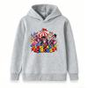 Kids Boys Girls Funny Circus Cartoon Print Hoodie Casual Long Sleeve Pullover Hooded Sweatshirt For Children Daily Wear