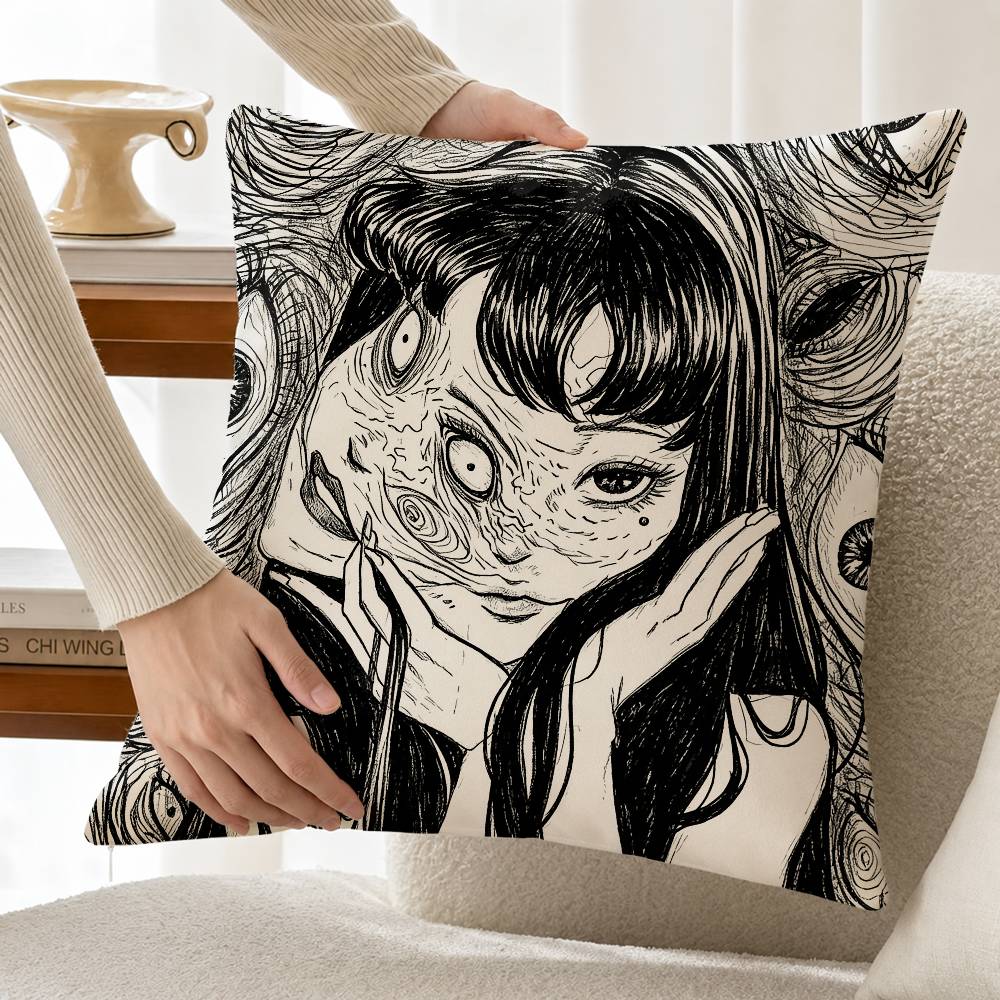 Manga Beautiful Ttomie Kkawakami Customizable Square Cushion Cover Double Sided Print Pillow Case