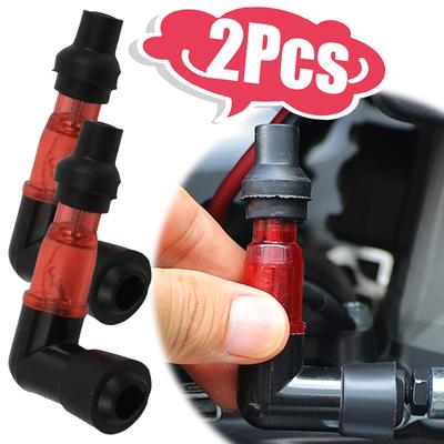 Universal Flash Spark Plug High Voltage Cap Motorcycle Refitting Elbow-shaped Motorcycle Igniter Spark Plug Cap Car Accessories