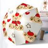 1 Stück Bär Kirsche Automatischer Niedlicher Regenschirm 8-Speichen-Design Kompaktgetriebe für Reisen im Freien, Perfektes Urlaubsgeschenk yy251230074