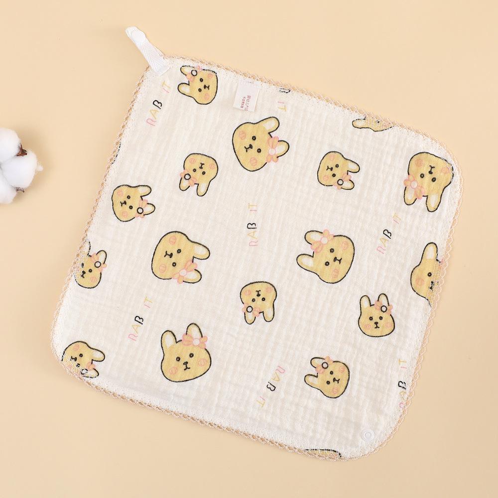 

Pure Cotton Children s Washcloth & Baby Bib Scarf - Multifunctional Square Towel 26x26 cm