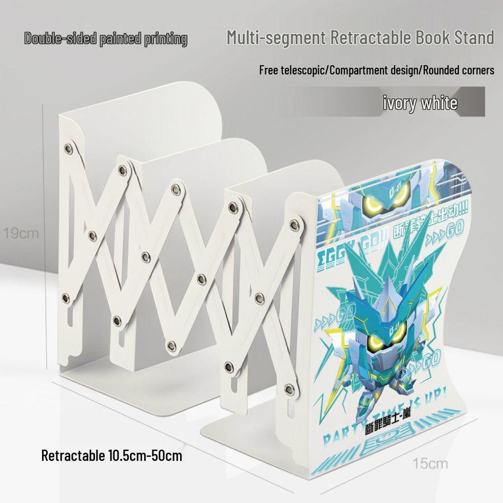 Eggy Party Knight of Judgment Desktop Organizer: Retractable Folding Bookshelf & Book Clip