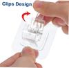20/2PCS Self Adhesive Rail Hooks Nail-Free Curtain Clamp Rods Clips Hook Adjustable Kitchen Bathroom Wall Hanging Rack Holders