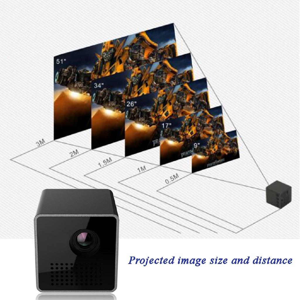 Mini Projector 1080P Wireless Wifi Mobile Projector Support Miracast Dlna Pockets Proyector Home Theater 5.1 DLP Beamer Battery