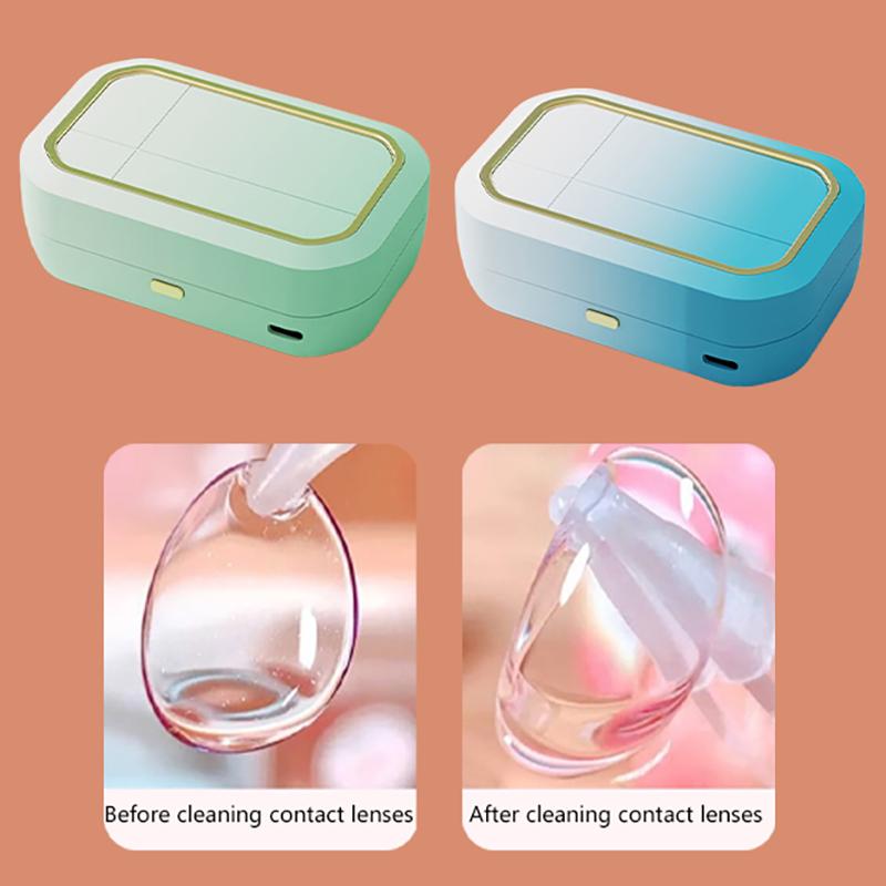 Contact Lens Ultrasonic Cleaning Machine 49000Hz High Frequency Vibration Timing Rechargeable Cleaner Contact Lens Remover Tool